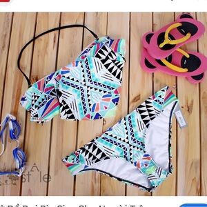 Geometric Multicolor Bikini Set